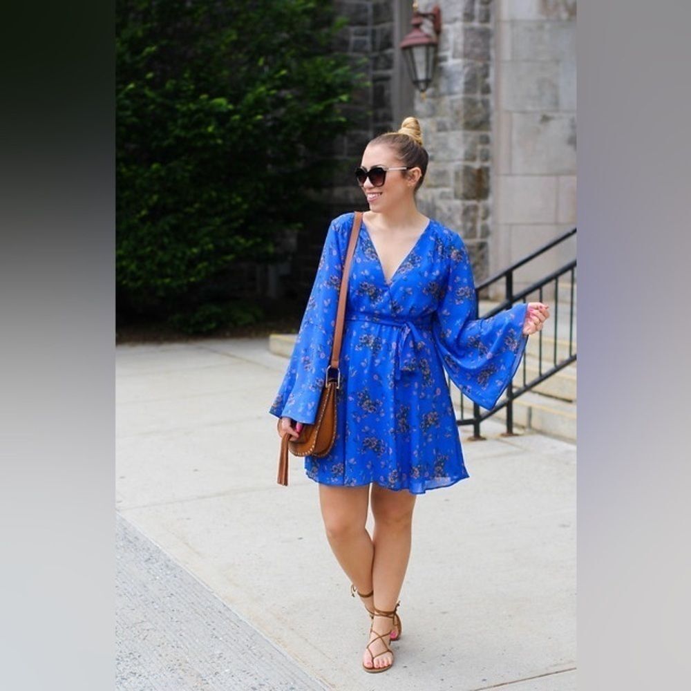 Small Free People Lilou Chiffon Dress | Top Knot | 70s Boho Summer Style